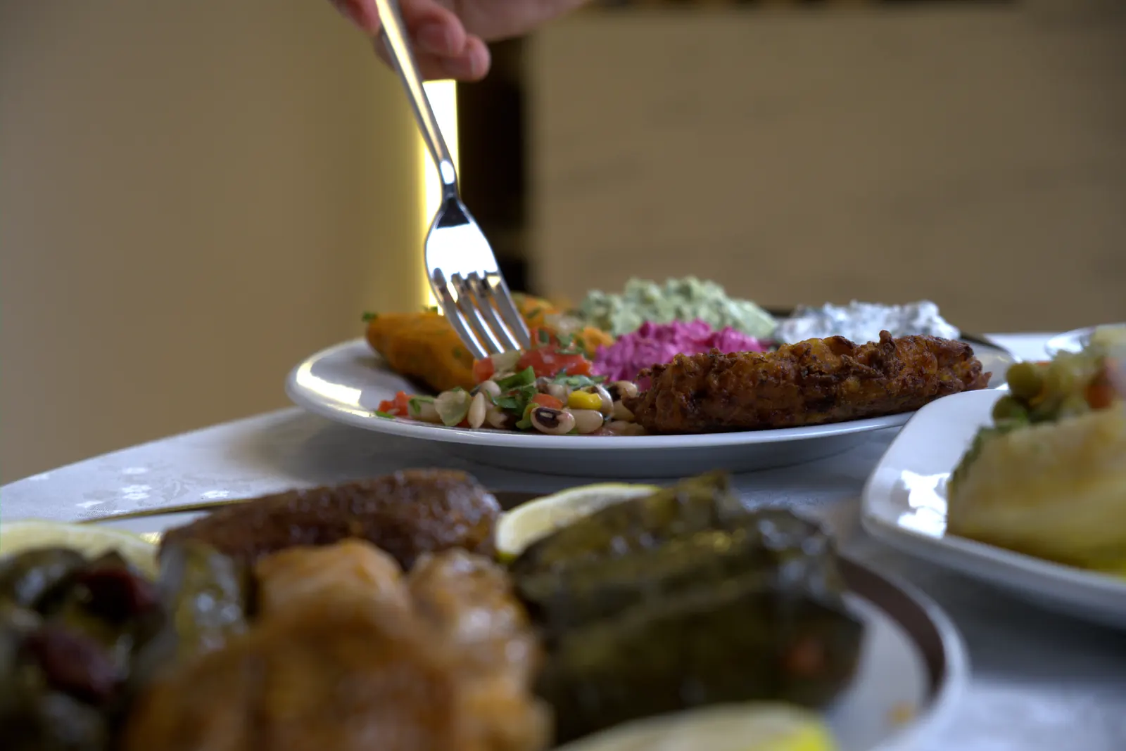 Safranbolu Meze'nin hazırladığı meze tabağı ve yaprak sarmalar